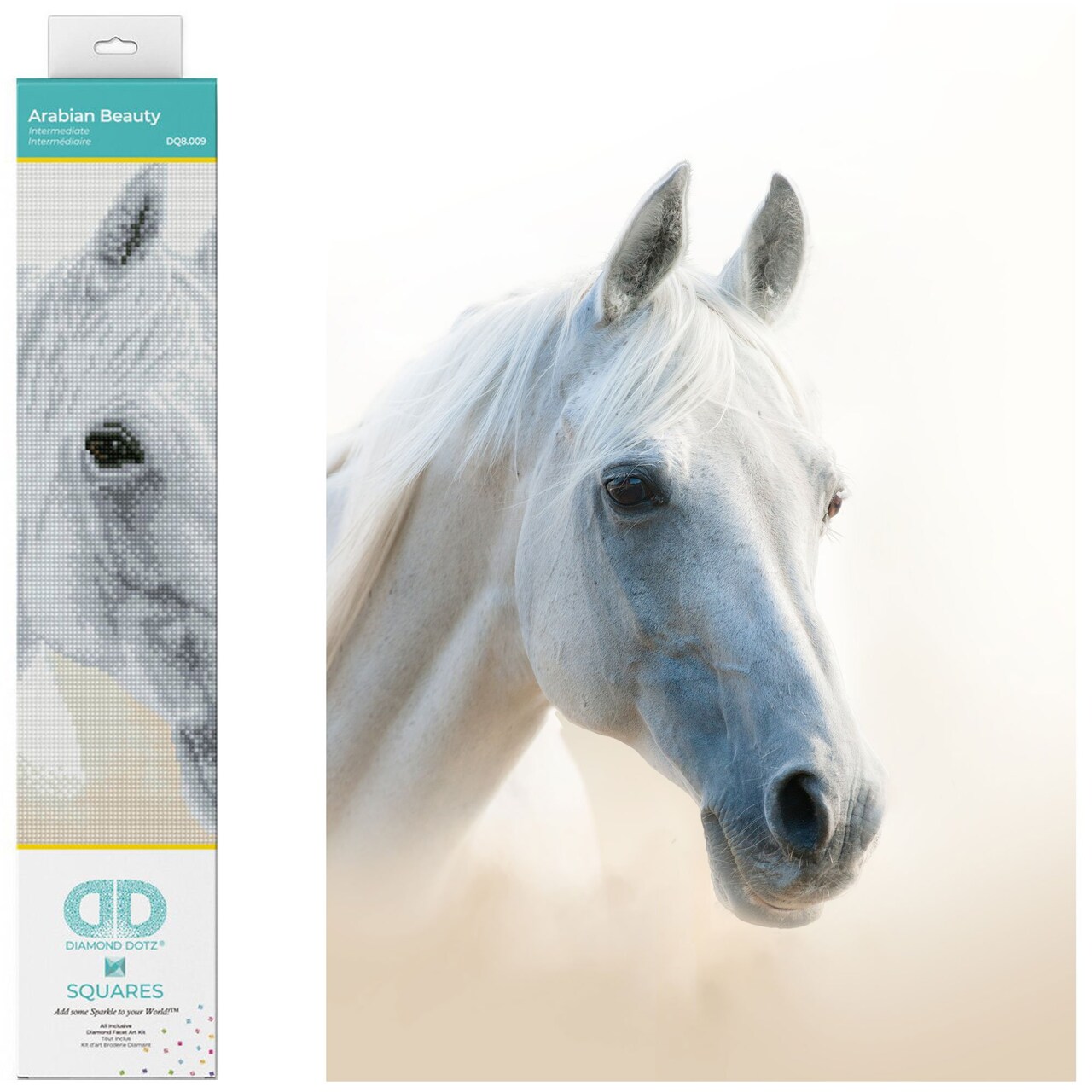 Diamond Dotz Arabian Beauty Horse Diamond Painting Kits for Adults - Diamond Art Kits a Relaxing Creative Craft Kit with Dotz Gems 12.2"x16.1"